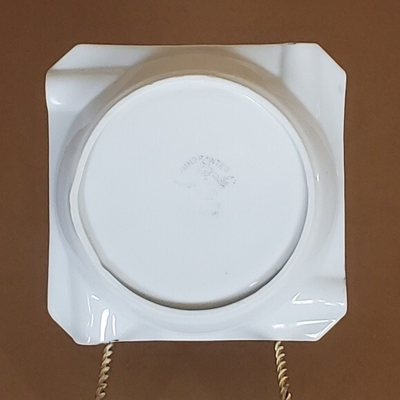 VTG ‘Dragonware’ Ashtray HANDPAINTED Blue Eyed Dragon Nippon Japan - Picture 3 of 6